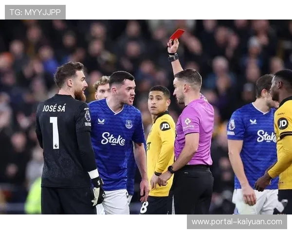 埃弗顿1-1狼队，基恩破门后染红留悬念